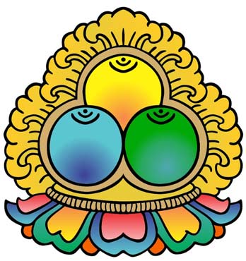 Las tres joyas de Buda es uno de los símbolos budistas